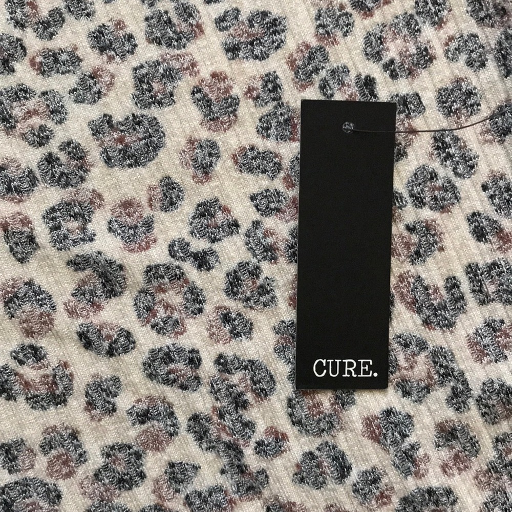 Animal print Sweater by Cure. Top ties in bottom front! Comfy soft. Roun… - Picture 11 of 14